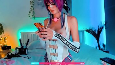 Nữ thiên thần mình dây bướm non cosplay cực nứng trên livestream